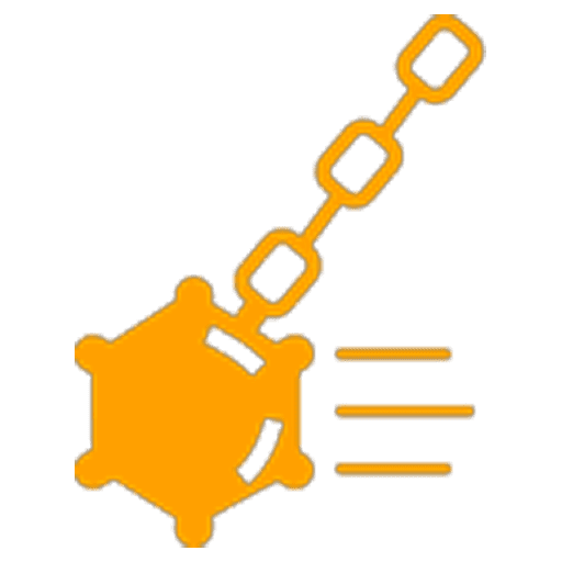 Logo for Northbay Demolition with a stylized orange wrecking ball design to the left of the text.